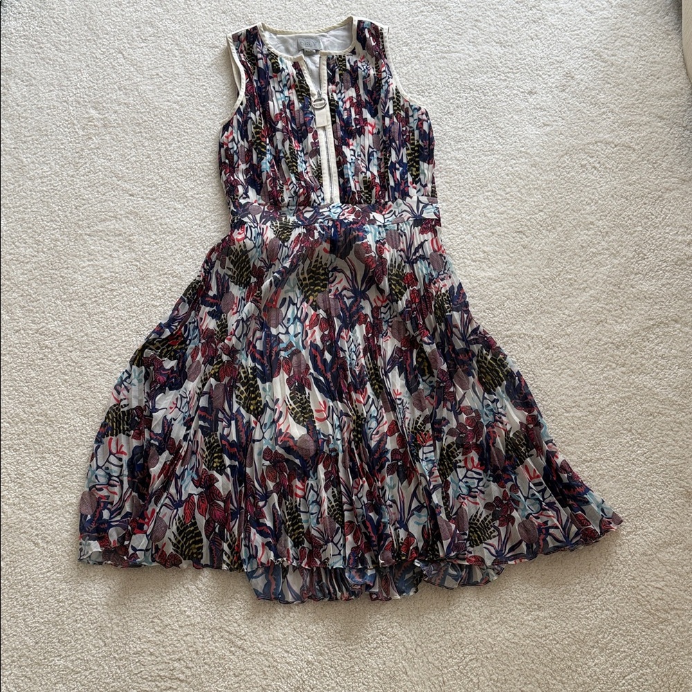 Jason Wu Purple and Red Floral Midi Dress